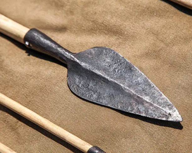 Photo of Historic arrow with iron arrowhead