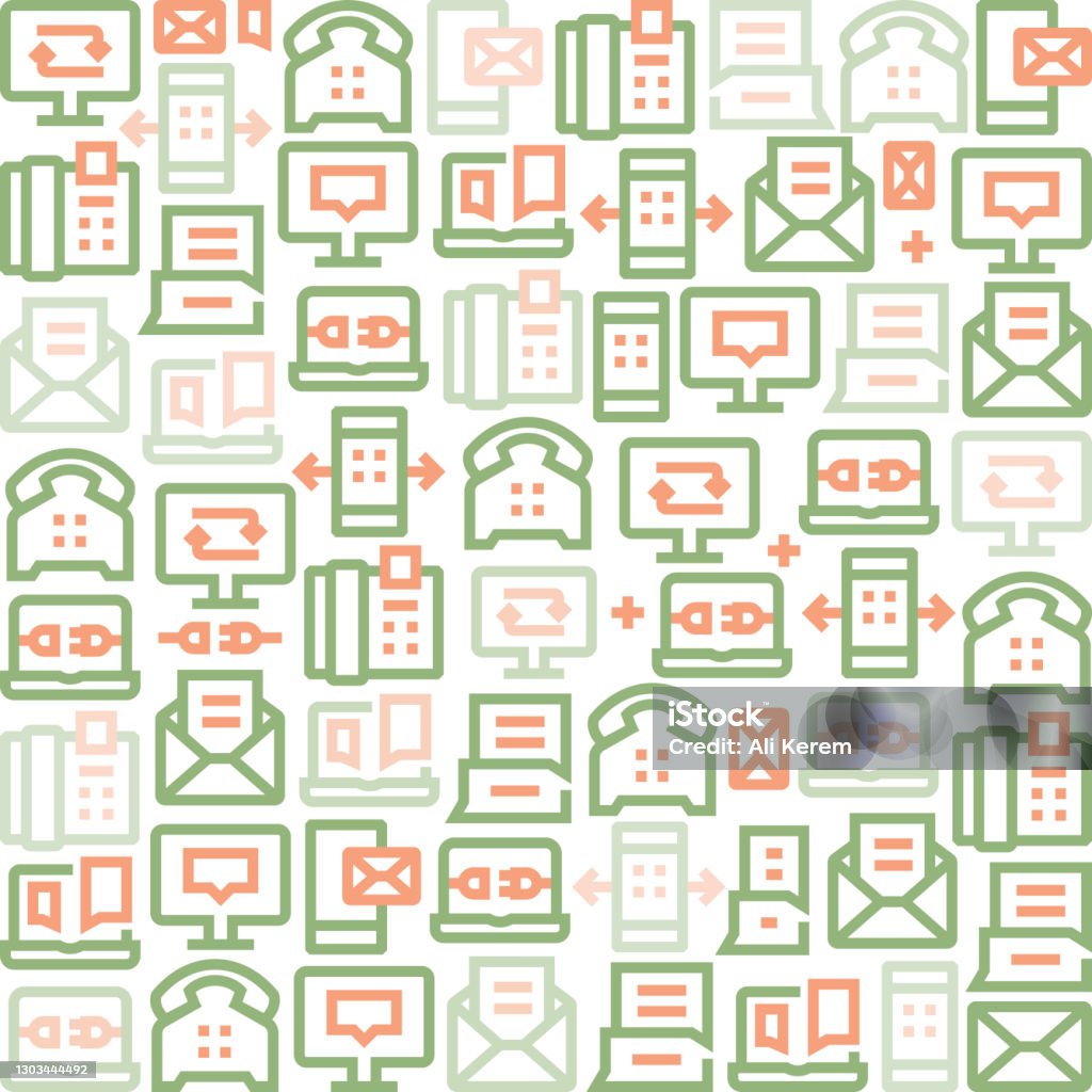 Communication Pattern Background Communication Pattern Stock Illustration - Download Image Now ...