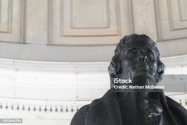 Thomas Jefferson Statue Inside Memorial Stock Photo - Download Image Now - Thomas Jefferson, Statue, American Culture