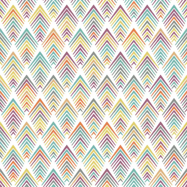 Vector illustration of Hand Drawn Seamless Vector Pattern