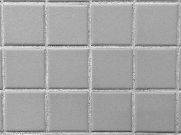 square plain gray bathroom tiles wall sample. - black and white architecture surrounding wall wall imagens e fotografias de stock