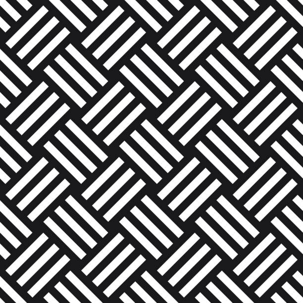 Patrón cuadrado sin costuras, negro - ilustración de arte vectorial