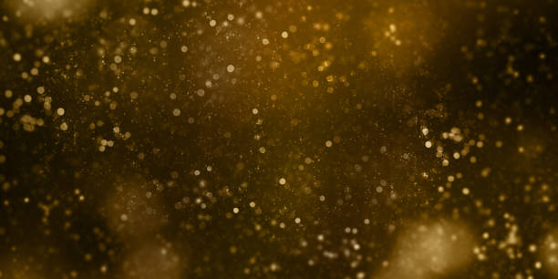 istock Golden bokeh background image and christmas lights Glowing holiday backdrop Blurred background with blinking stars blurry bokeh 3d illustration 1303454683