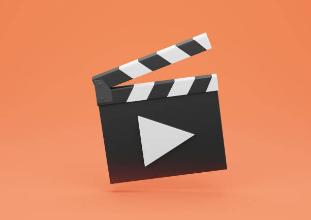 istock 3d Render Clapperboard or Film Slate with Play Button 1303456217