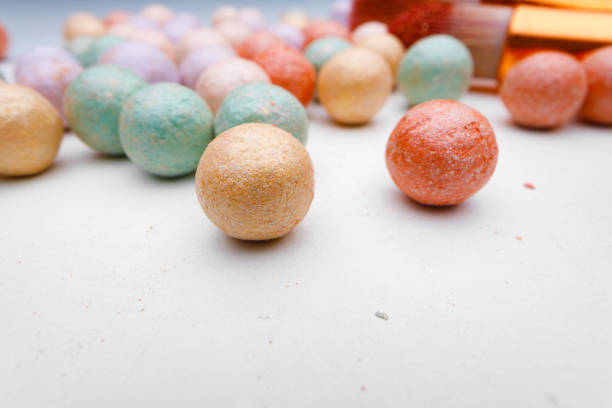 Bath beads close-up.