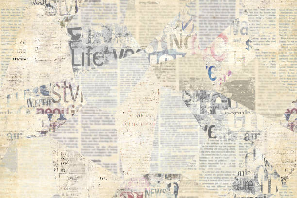 istock Newspaper paper grunge vintage old aged texture background 1303462886