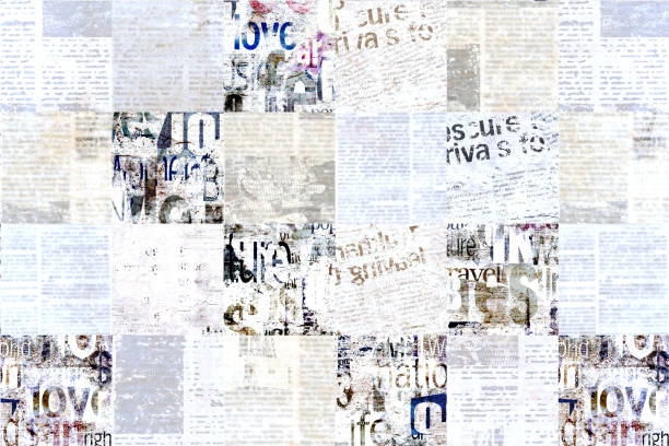 istock Newspaper paper grunge vintage old aged texture background 1303462900