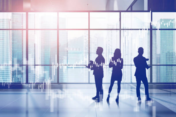 istock Business team in office, financial chart 1303465709