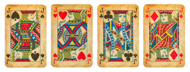 istock Set of Jacks old playing cards - isolated 1303466445