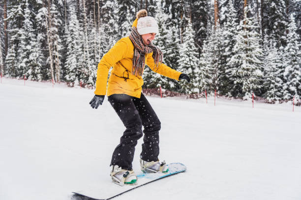istock Winter entertainment. snowboard 1303469306