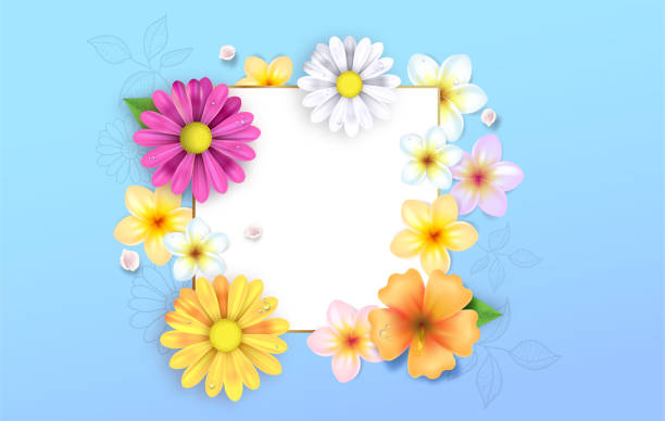 ilustraciones, imágenes clip art, dibujos animados e iconos de stock de ilustración de flores de primavera - backgrounds flower head blossom vibrant color