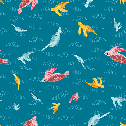 Repeating Turtle Shell Pattern Vector Sea Turtles Vector Repeat Pattern01 Stock Illustration - Download Image ...