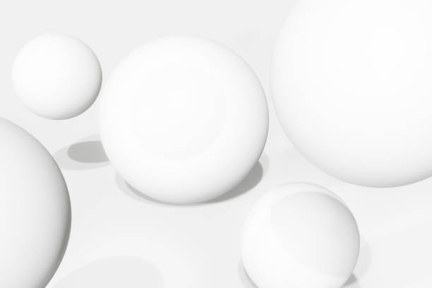 istock White sphere ball Abstract white background sphere white ball floating on scene 1303477979