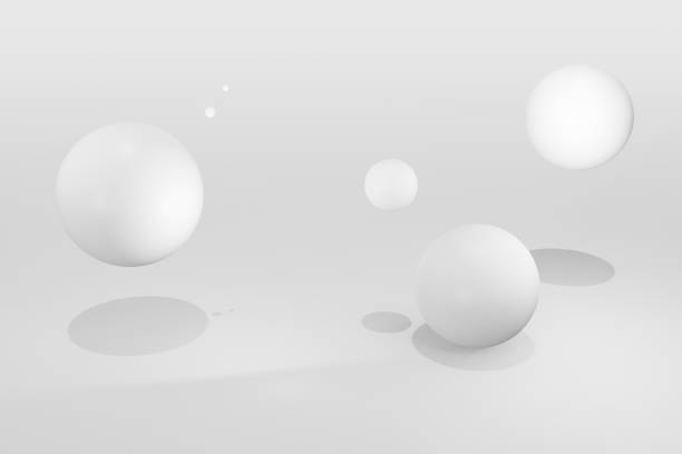 istock White sphere ball Abstract white background sphere white ball floating on scene 1303478203