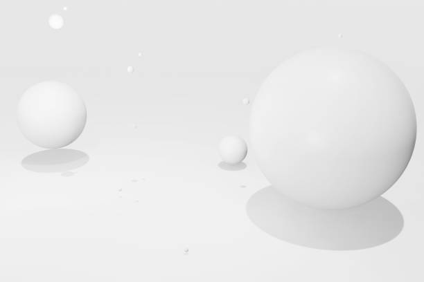 istock White sphere ball Abstract white background sphere white ball floating on scene 1303478232