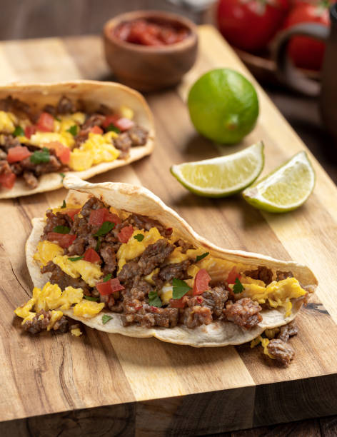 istock Sausage and Egg Breakfast Tacos 1303481597