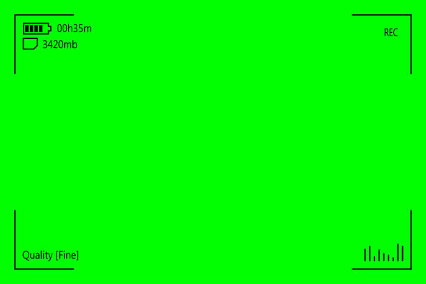 Green screen, chromakey background. Blank green background with VFX motion tracking markers. Screen of modern digital camcorders. Chroma Keyboard for keyboards, graphics and video effects Green screen, chromakey background. Blank green background with VFX motion tracking markers. Screen of modern digital camcorders. Chroma Keyboard for keyboards, graphics and video effects. Vector motion graphics stock illustrations