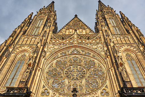 Facade of St. Vitus Cathedral in Prague