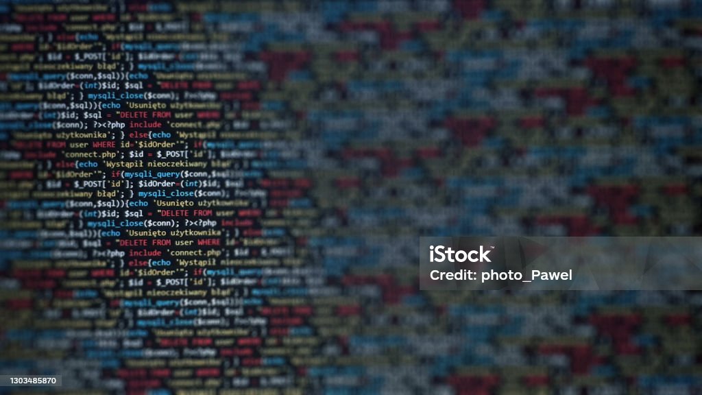 Software Development Monitor Screen Background Developer Display With ...