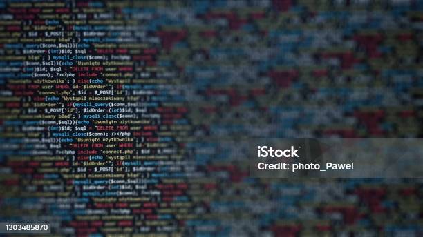 Software Development Monitor Screen Background Developer Display With ...