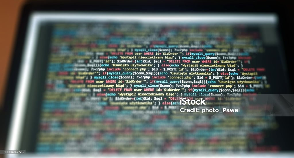 Software Development Monitor Screen Background Developer Display With ...