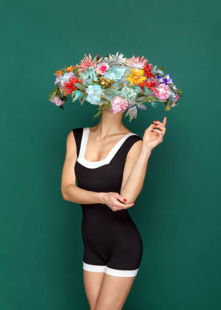 istock Anonymous woman in flower hat 1303491420