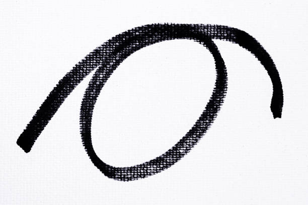 black ink shape on watercolor paper texture background