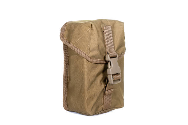 istock Multifunctional Tactical Weekender Convertible Outdoor Travel Canvas Backpack Isolated on White. Modern Camping Traveler Back Pack Bag with Shoulder Straps and Haul Loop. Tactical Hiking Backpack 1303497150