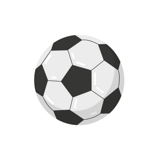 значок футбольного мяча изолирован на белом фоне. - football stock illustrations