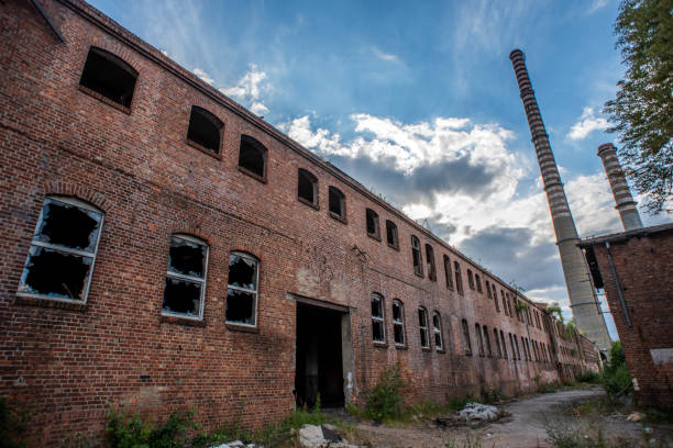 istock An old ruined factory. 1303500489