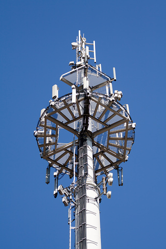Mast with wireless antennas in Germany