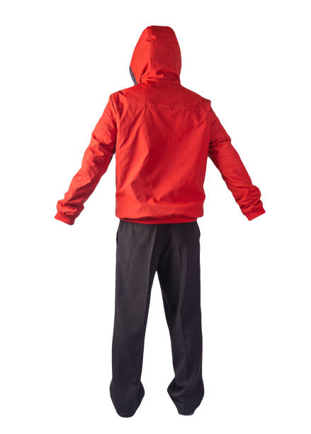 istock men's jacket , pants  and leather shoes isolated on white background. 1303501957