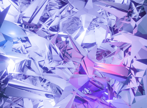 istock 3D rendering illustration of flying particles after the explosion, broken glass, sharp streaks Abstract background 1303502568
