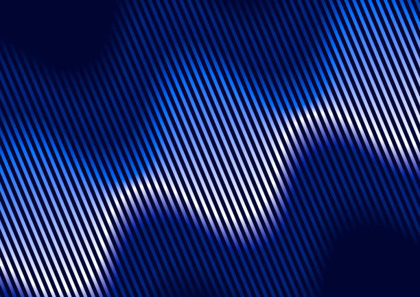 abstract waves deep blue background - electromagnetic pulse imagens e fotografias de stock