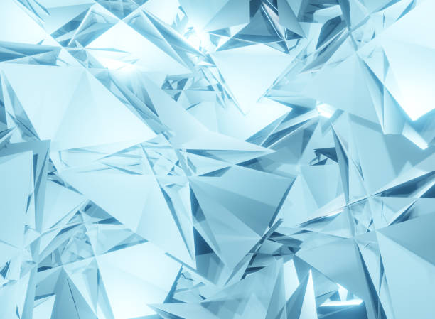 istock 3D rendering illustration of flying particles after the explosion, broken glass, sharp streaks Abstract background 1303503714