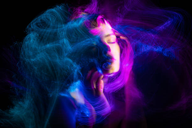 istock light painting portrait 1303507102