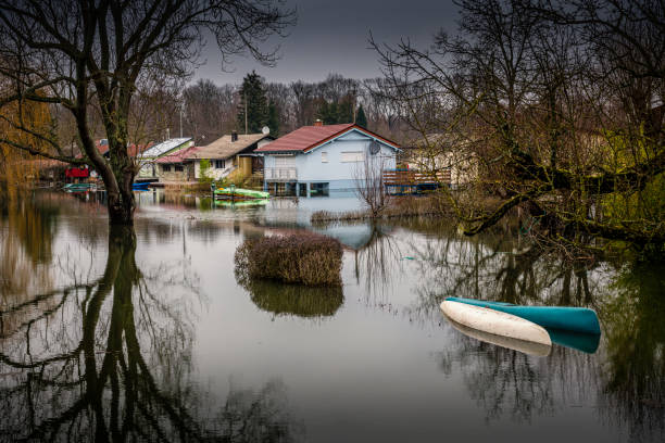 flooded buildings in Germany