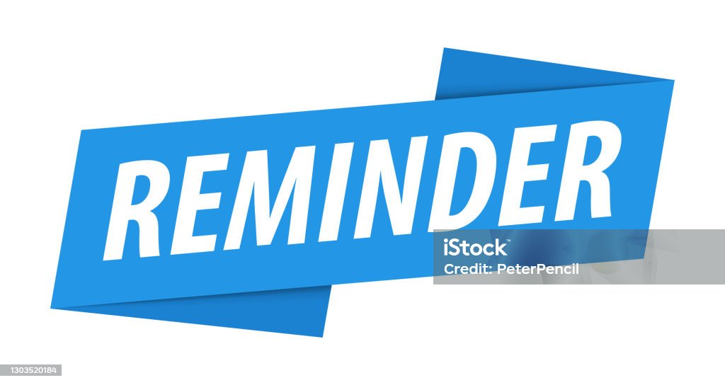 Remind Ribbon Reminder Banner Speech Bubble Label Ribbon Template Vector Stock ...