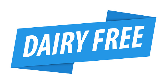 Dairy Free - Banner, Speech Bubble, Label, Ribbon Template. Vector Stock Illustration