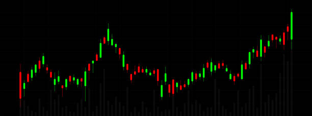 illustrazioni stock, clip art, cartoni animati e icone di tendenza di contesto grafico del mercato azionario. concetto di investimento aziendale. trading futuro su azioni - candlestick holder chart forex graph