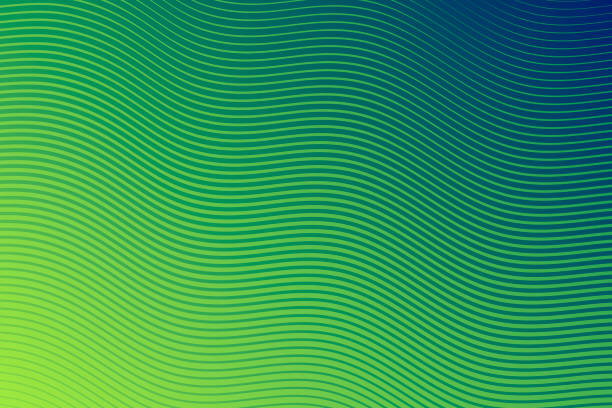 Trendy geometric design - Green abstract background Modern and trendy abstract background. Geometric design with a beautiful gradient of curves and colors. This illustration can be used for your design, with space for your text (colors used: Yellow, Green, Blue). Vector Illustration (EPS10, well layered and grouped), wide format (3:2). Easy to edit, manipulate, resize or colorize. cool stock illustrations