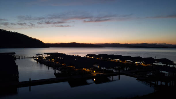istock Lake and marina at dusk 1303523736