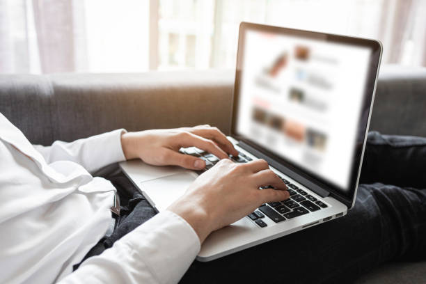 istock Man working with laptop at home 1303523845