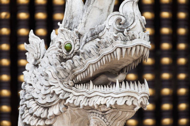 istock White Naga at Wat Inthakhin Sadue Muang 1303531050