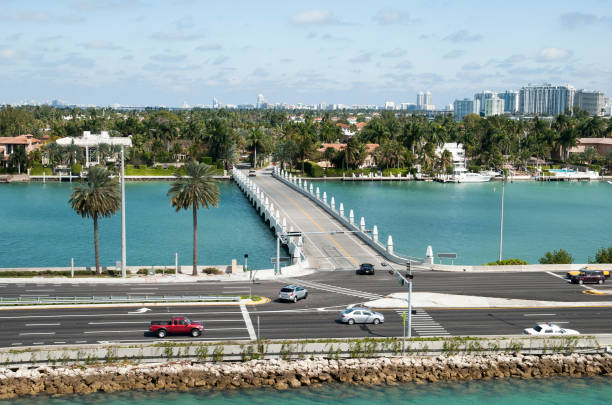 istock Miami Palm Island Bridge Entrance 1303531809