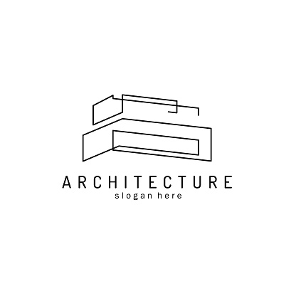 Architect construction icon template. Vector design icon for building company.