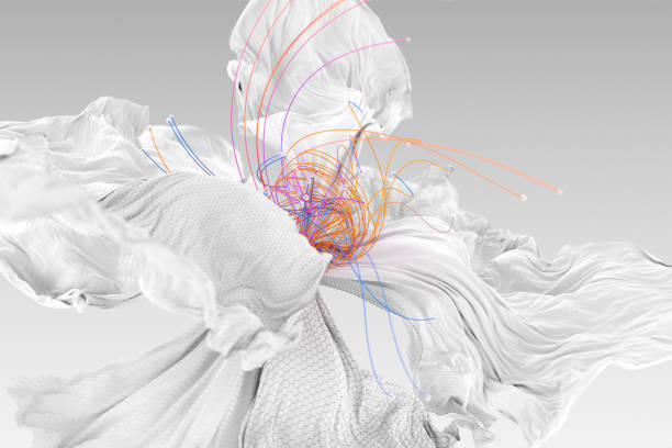 цветочный сюрреалистический объект - cable intertwined nobody technology стоковые фото и изображения