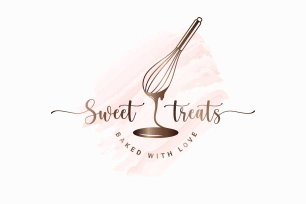 проволочный венчик и шоколад для приготовления пищи в пекарне или торт на акварели на белом фоне - dessert sweet food abstract art stock illustrations