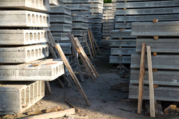 istock concrete slabs at the factory in stacks 1303546843