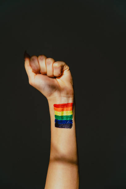 istock Transgender man fights for human rights, lgbt concept 1303554678